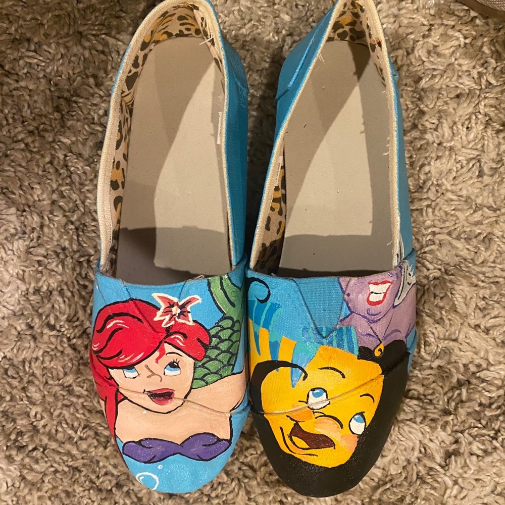 Hand painted Little Mermaid shoes